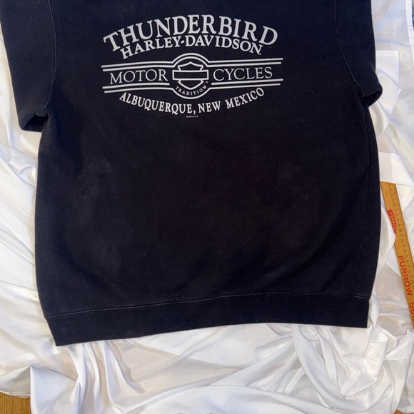 Harley-Davidson Black Crewneck Sweatshirt with Retro Chest Logo - Picture 8 of 8